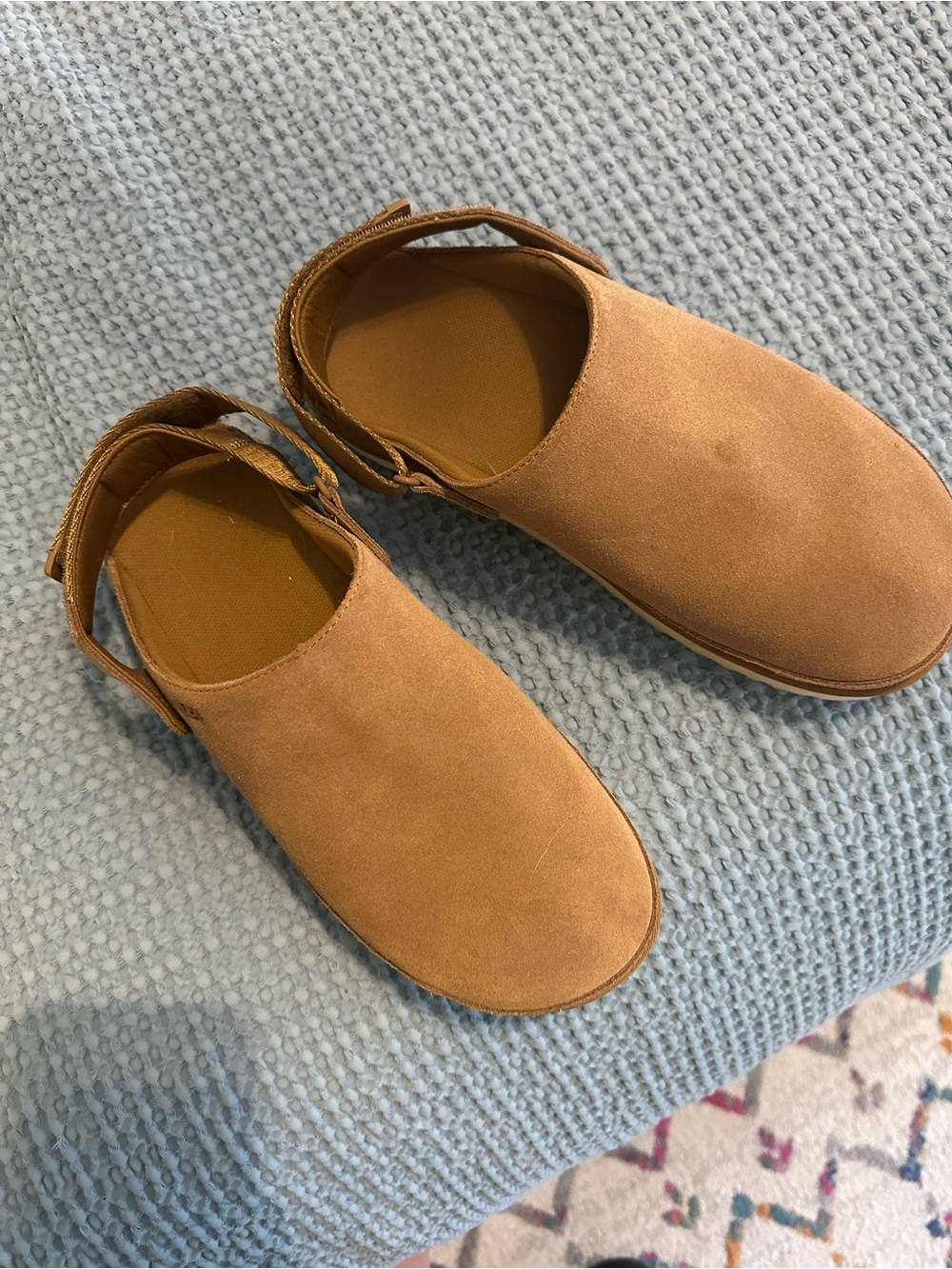 UGG Goldenstar Clog Women's Suede Slip-On Loafers in Tan